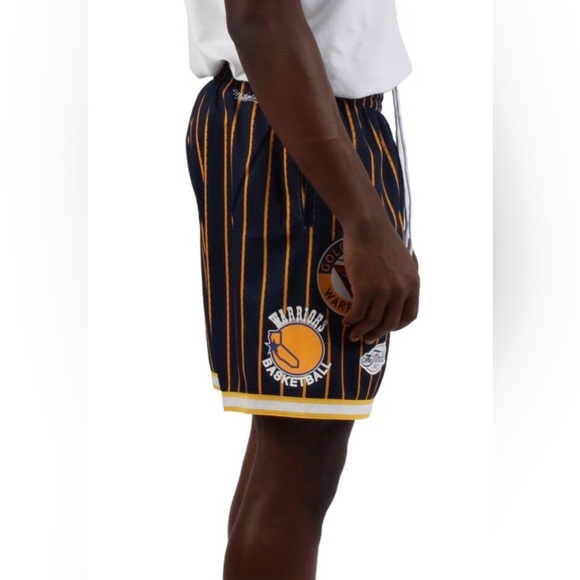 New Golden State Warriors Mitchell & Ness City Collection Mesh Shorts Mens L-3Xl - Picture 4 of 11